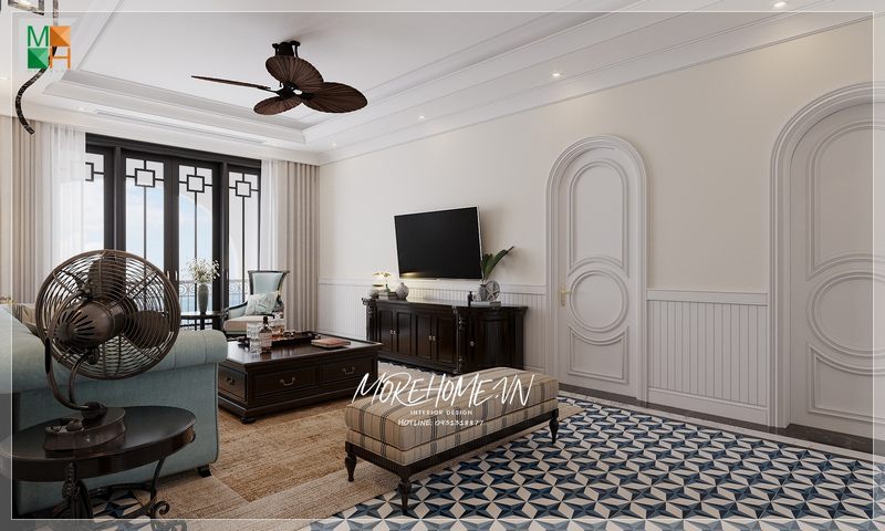 Thiết kế phòng khách với phong cách đương đại tiện dụng hơn các thiết kế không rườm rà, chi tiết phù hợp trang trí nội thất đem lại gu thẩm mỹ cho gia chủ trong không gian